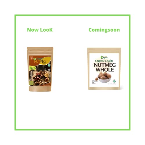 Premium Organic Ceylon Nutmeg - 3.5 oz - USDA & Kosher Certified