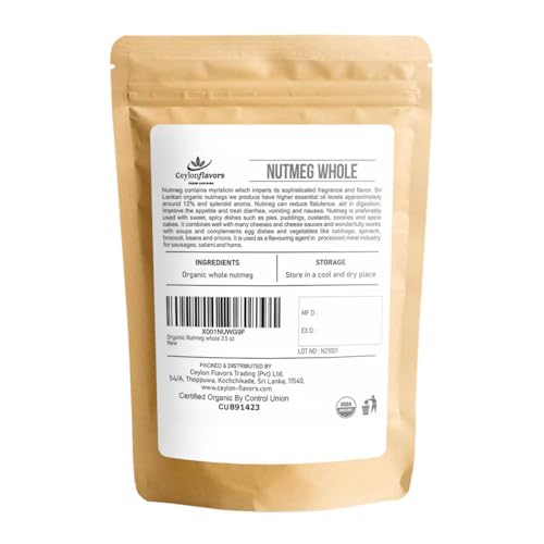 Organic Whole Nutmeg from Sri Lanka USDA Certified Farm