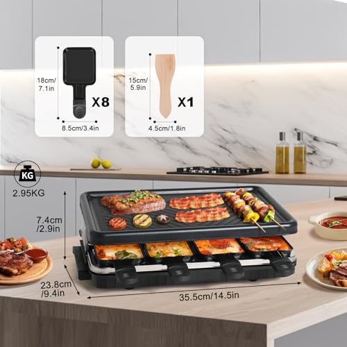 Fajiabao Korean BBQ Indoor Grill Table Smokeless Portable 1300W Temperature Control