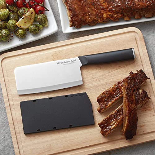 KitchenAid Classic 6-Inch Meat Cleaver, High Carbon Stainless Steel, Black