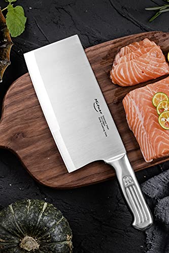 Stainless Steel 7-inch Meat Cleaver - Chef Knife for Home and Restaurants