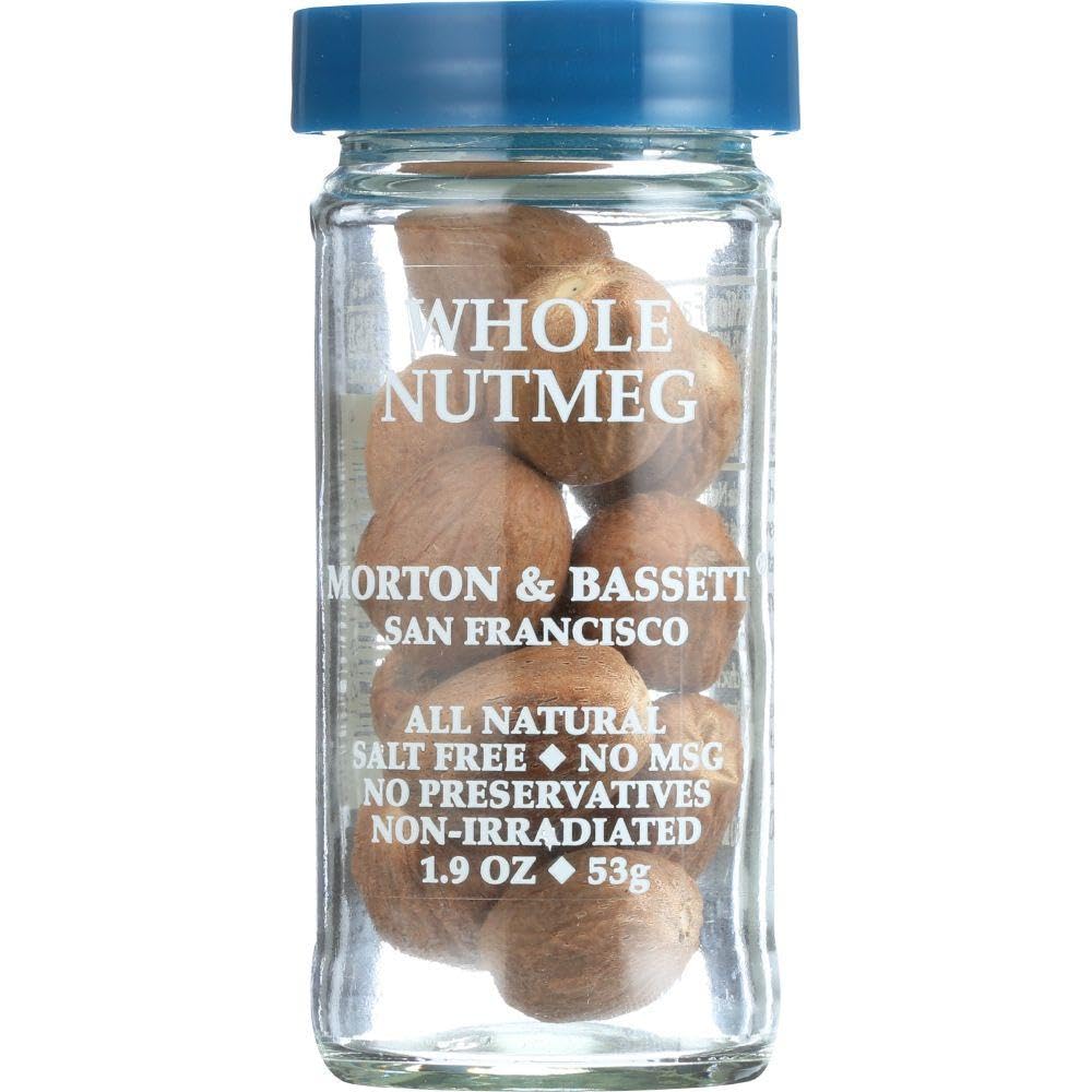 Morton & Bassett Whole Nutmeg, 3 Pack, 2.2oz Jars