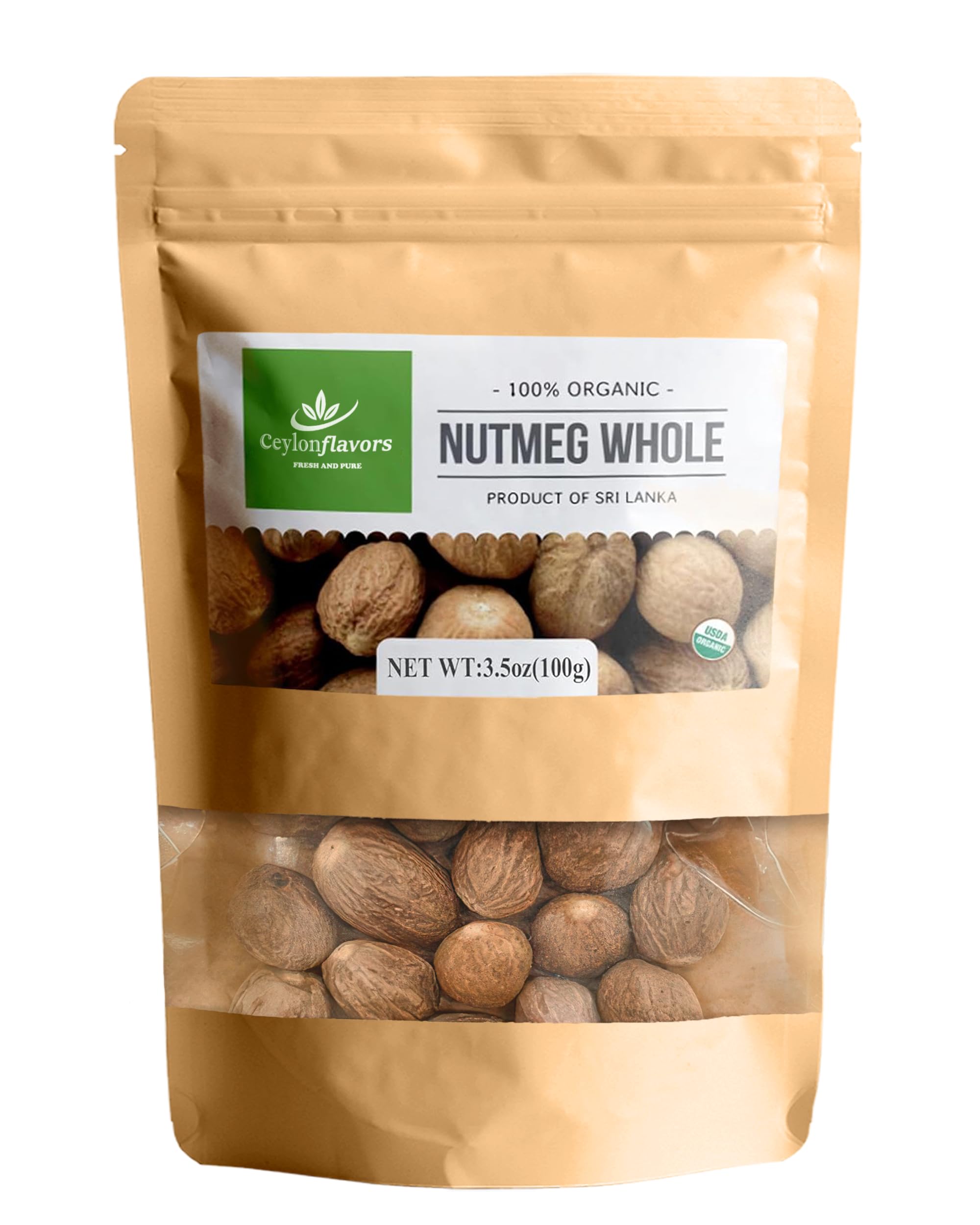 Organic Whole Nutmeg from Sri Lanka USDA Certified Farm