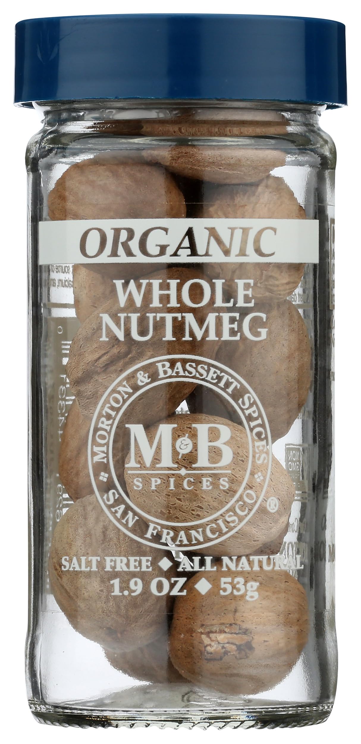Organic Whole Nutmeg, 1.9 OZ, Perfect for Cooking