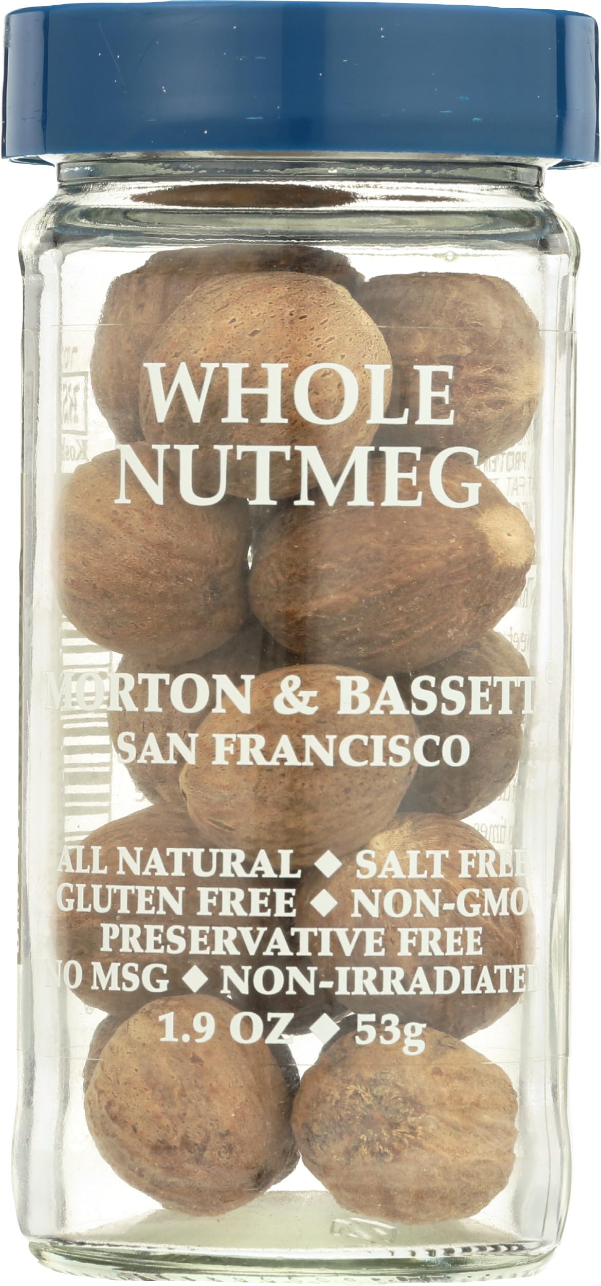 Morton & Bassett Whole Nutmeg, All Natural & Kosher, 2.2 Ounce (Pack of 3)